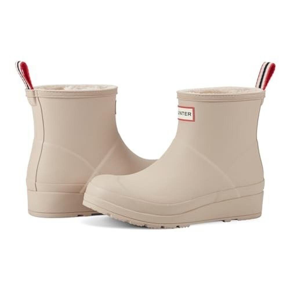 Hunter Women's PLAY Insulated Short Rain Boots, Light Brown Size 9